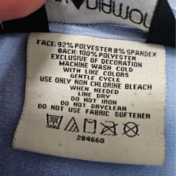 VTG Black Diamond Jacket Women’s Medium Blue Mock Neck Long Sleeve Full Zip GUC - Picture 3 of 10